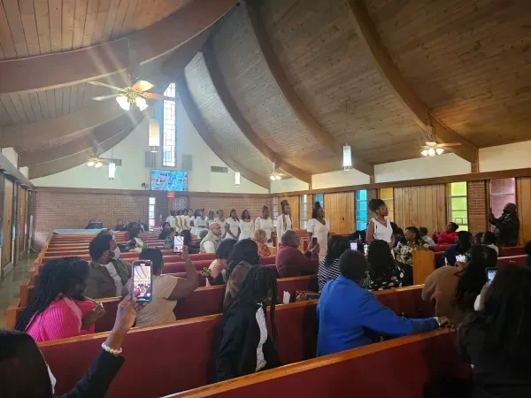 2024 Helen Sheffield Membership Induction — congregation gathered in church